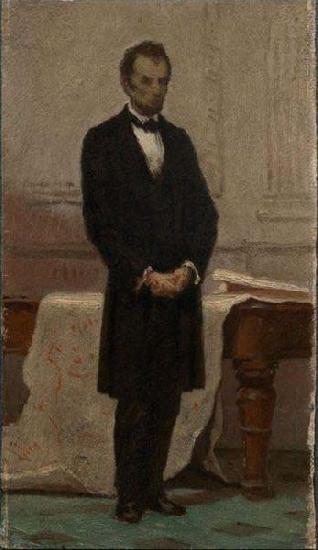 William Morris Hunt Portrait of Abraham Lincoln by the Boston artist William Morris Hunt, oil painting image